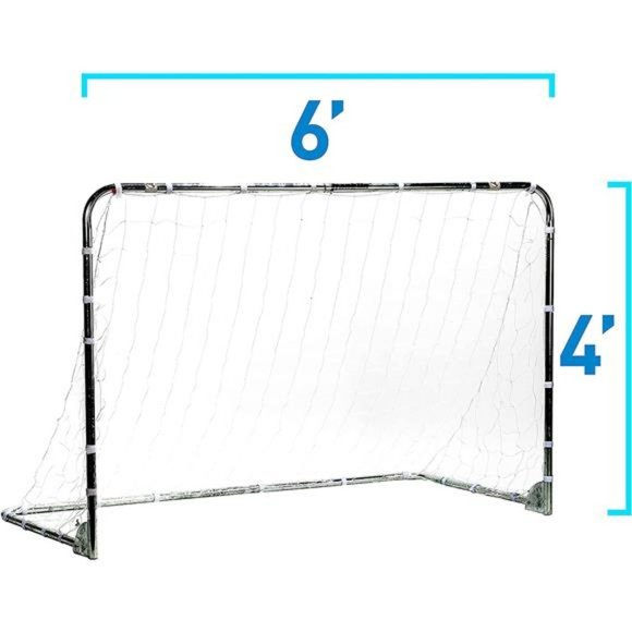 Franklin Sports Soccer Goals - Portable Soccer Goal with Net - Steel Post Metal - Picture 6 of 6